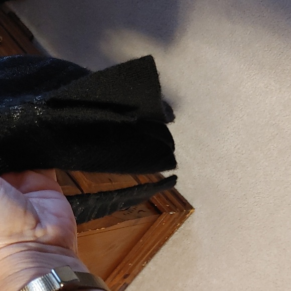 Women's ALL SAINTS Split Logo Black & Silver Tiger Striped Sweater XS Oversized - Picture 6 of 10